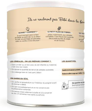 POPOTE - C r ales Bl Avoine Seigle Bio B b 200g - D s 6 Mois - Source Vitamine B1 - Biberon Porridge Bebe - Texture Fine et Facile M langer - Sans Sucres Ajout s - Diversification Alimentaire - Buy Online on GoSupps.com