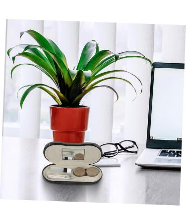 Tidtaleo 2-in-1 Travel Glasses Case & Contact Lens Holder - Stylish Portable Storage Box for Outdoor & Everyday Use (15.8x7.4cm) - Buy Online on GoSupps.com
