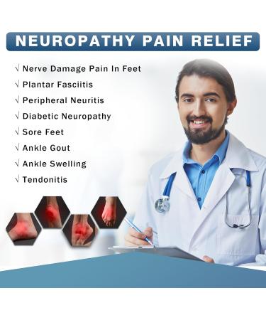 2 Pair Neuropathy Socks for Men & Women | Pain Relief for Plantar Fasciitis | Comprex Ankle Sleeves L/XL - White - Buy Online on GoSupps.com
