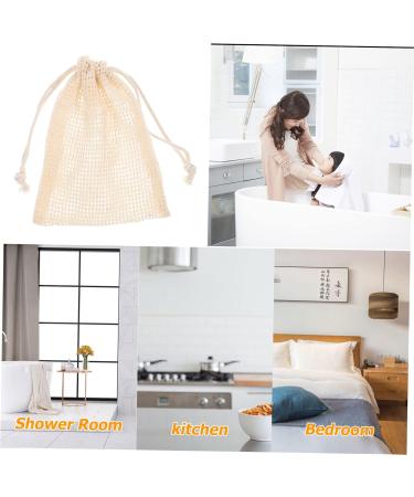 Beaupretty 50 Pcs Soap Storage Bags - Exfoliating Foam Net Pouches for Facial Cleaning & Bathing | Travel-Friendly Cotton Linen Soap Savers - Buy Online on GoSupps.com