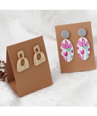 Temlum 50 Pcs Standing Earring Display Cards | Earring Holder Cards for Small Business | Jewelry Packaging Supplies - Buy Online on GoSupps.com