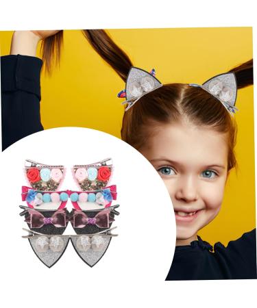 Toyvian 4 Pairs Girls Barrettes for Hair Girls Hair Barrette Animal Ears Barrette Kids Barrettes for Hair Cat Ears Hair Clips Cat Ears Hairpins Cloth Rabbit Ears Girl Child Accessories - Buy Online on GoSupps.com