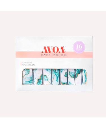Avoa Beauty Nail Film - i Sea What You Did There | Abstract Marble Nail Art Design | 16 Thin Self-Adhesive Long-Lasting Nail Wraps | International Shipping Available - Buy Online on GoSupps.com