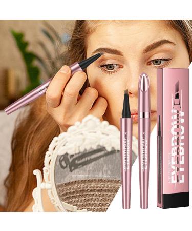 2024 New Eyebrow Microblading Pen 3D Waterproof Microblading Eyebrow Pencil Magic Eyebrow Pencil With 4 Fork Tip Eyebrow Pencil Contouring Pen Long-Lasting Natural Eyeliner Light Coffee - Buy Online on GoSupps.com