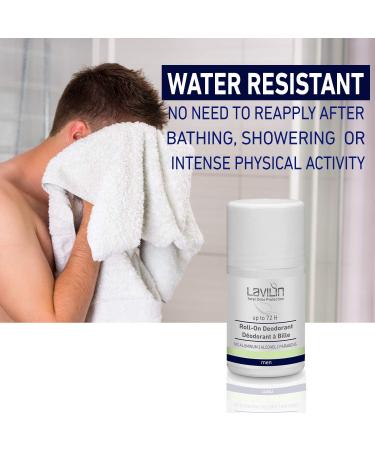 LAVILIN Roll-On Deodorant For Men | Up to 72 Hour Long-Lasting Protection | The Different Way to Prevent Unpleasant Odors Alcohol Paraben and Aluminum Free - Cruelty-Free - Kind to Skin 2.7 oz - Buy Online on GoSupps.com