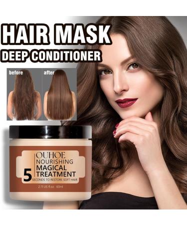 OUHOE Magical Nourishing Treatment OUHOE Magical Hair Mask 5 Seconds to Restore Soft Hair Deep Conditioner for Dry and Damaged Hair (1pc) - Buy Online on GoSupps.com