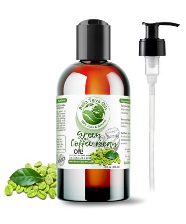 Bella Terra Oils - Green Coffee Bean Oil 8 oz - Celebrating the Aromatic Intensity of Green Oil Filled with Essential Nutrients for a Refreshed Look 8 Fl Oz (Pack of 1)