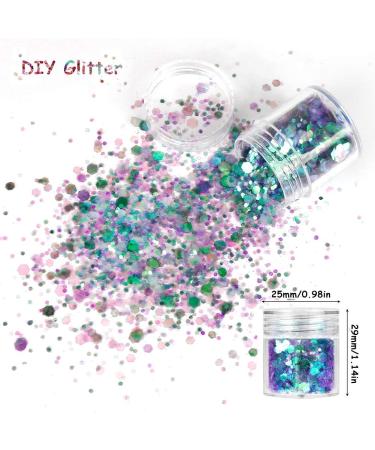 Sinoeem Cosmetic Glitter Set 10 Colors for Face Body & Hair with Long-Lasting Fix Gel & Brush | International Shipping Available - Buy Online on GoSupps.com