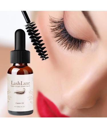 Lashluxe Castor Oil Vegan Growth Serum - Best Eyelash Growth Serum for Longer Voluminous Lashes - Shop Internationally - Buy Online on GoSupps.com