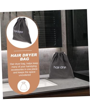 Beavorty 1pc Hair Dryer Storage Bag Canvas Cosmetic Bag Drawstring Closure Cover Practical Storage Pouch Rope 33x30cm Dark Grey - Buy Online on GoSupps.com