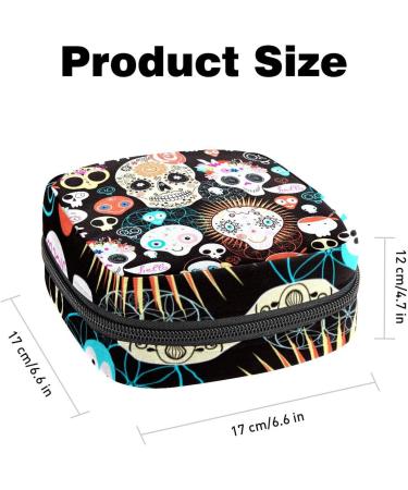 Buy Women's Bonds Storage Pockets Stillpad Holder - Skull Black Mexico Portable Period Kit Bag | Feminine Product Bag for Women & Girls - Buy Online on GoSupps.com
