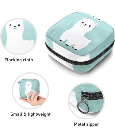 Cute Llama Sanitary Napkin Storage Bag - Multi-colored 06 - Ideal for Teen Girls and Women - Portable Menstrual Pad Organizer - Buy Online on GoSupps.com