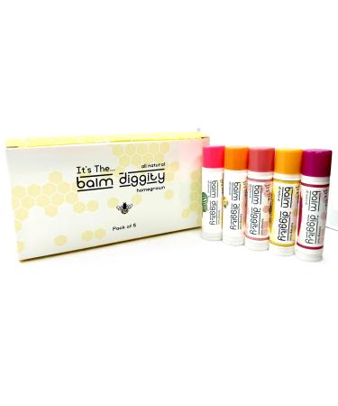 It's The Balm Diggity Beeswax Fruity 5-pk All Natural Moisturizing And Nourishing Lip Balm Made With Only 5 Ingredients 1 tube 0.15 ounces (5-PACK)