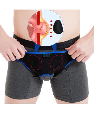 KKOOMI Hernia Belts for Men,Hernia Belt for Women Pain Relief Recovery, Hernia Belt for Men Inguinal with Removable PU Pad and Adjustable Waist Strap,Hernia Belt,Hernia Truss Not Slipping (Small)