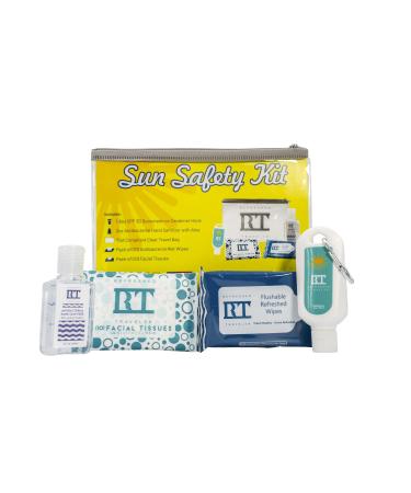 Sun Safety Kit - Travel Kit with Everything from Sunscreen to Hand Sanitizer and Travel Bag