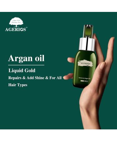 Pure Moroccan Argan Oil - Non-Greasy Easily Absorbed Ideal for Hair Skin & Face Care - 1.7 OZ Organic Oil - Buy Online on GoSupps.com