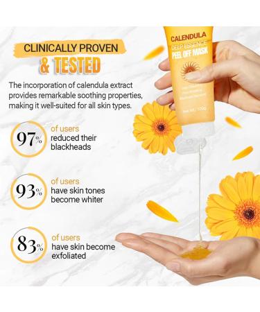 Masque Peel Off Calendula Deep Essence Masque Visage Peel Off Calendula Masque Visage Peel Off Affinant aux Herbes Masque Peel Off Convient Tous Les Types De Peau (2pcs) - Buy Online on GoSupps.com