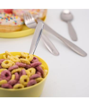 Laublust Children's Stainless Steel Cutlery Set - 4-Piece Baby Dishes | Ideal Gift for Kids | Durable Baby Eating Utensils - Buy Online on GoSupps.com