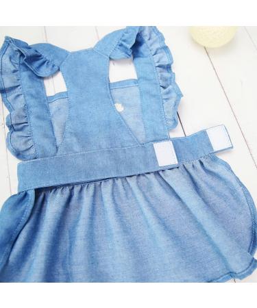 Shop Barrageon Sweet Princess Rock Clothing for Dogs & Cats - Light Blue Bowknot Summer Outfit for Medium Pets (30 cm Back Length) - Buy Online on GoSupps.com