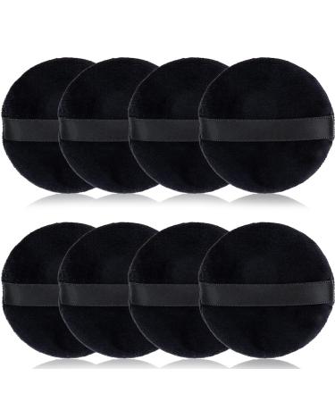 FUNSEED Powder Puff Round Black 8 Pieces