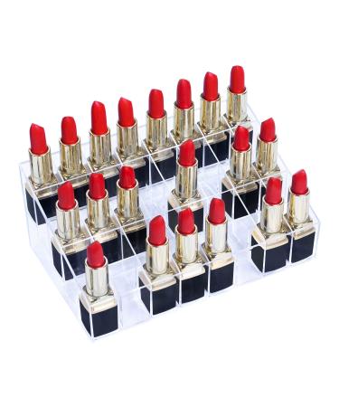 Mobengo - 40 Slot Clear Acrylic Lipstick Holder / Makeup Organizer
