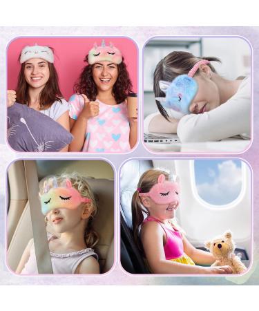 8 Pcs Cute Unicorn Sleep Eye Masks for Kids - Soft Plush Blindfolds for Girls & Women - Travel & Nap Eye Covers - Buy Online on GoSupps.com