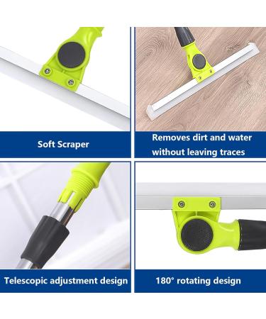 Squeegee for Floor with 51 Long Handle Silicone Broom Squeegee for Floor Cleans Glass Fine Dust Hair Liquids Small:35 130cm - Buy Online on GoSupps.com