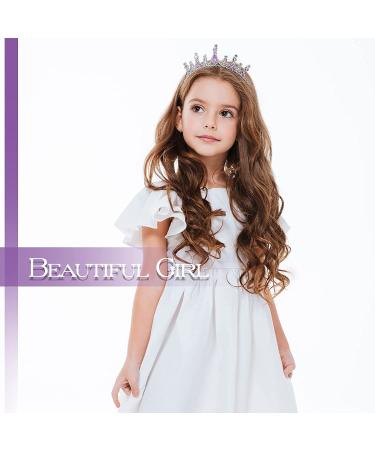 Girls Crown Tiara Set - Christmas Silver Rhinestone Princess Crystal Tiara Headband - Buy Online on GoSupps.com