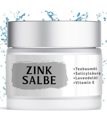 Leafy zinc ointment against pimples | High dosage+tea tree oil+salicylic acid|50 ml|Natural cosmetics|Anti pimple cream against impure skin | Satisa