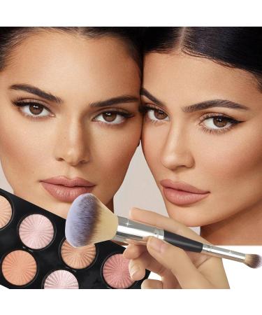 Welhammsae 8 Colors Highlight and Contour Palette with Brush Highlight and Bronzer Powder Palette Professional Facial Beauty Makeup for Women Girls Palettebrushset-154 - Buy Online on GoSupps.com