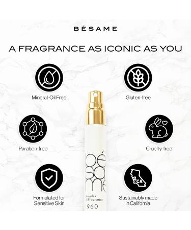 BESAME COSMETICS - Decades of Fragrance -1960 Womens Perfume Vintage Inspired Eau de Parfum in Retro Perfume Bottle Florals Citrus and Spice - 9mL Vintage Atomizer - Buy Online on GoSupps.com