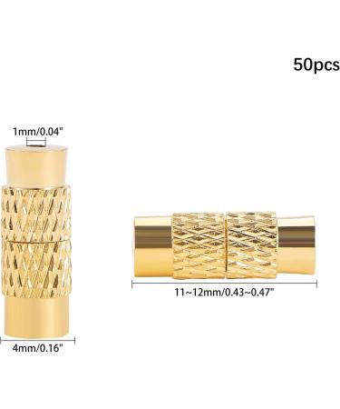 PandaHall Screw Twist Clasps 50 Sets - Brass Barrel Jewelry End Tip Caps for DIY Bracelet & Necklace Making - Buy Online on GoSupps.com