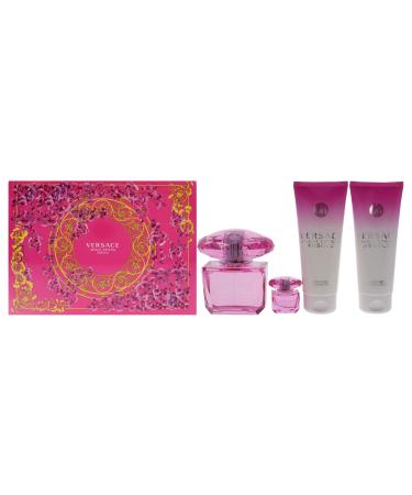Versace Bright Crystal Absolu by Versace for Women - 4 Pc Gift Set 3oz EDP Spray 5ml EDP Spray Mini 3.4oz Shower Gel 3.4oz Body Lotion