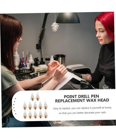 DOITOOL 12pcs Point Drilling Pen Wax Head Wax Replacement Tips Rhinestone Kit for Teeth Jewlery Wax Picker Small Mirrors for Crafts Transparent Glasses Case Jewelry White Nail Dot Pen - Buy Online on GoSupps.com