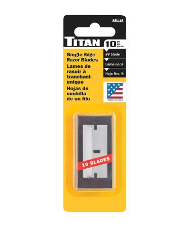 Titan 85118 - Premium 10-Pack #9 Single Edge Razor Blades for Precision Cutting | International Shipping Available - Buy Online on GoSupps.com