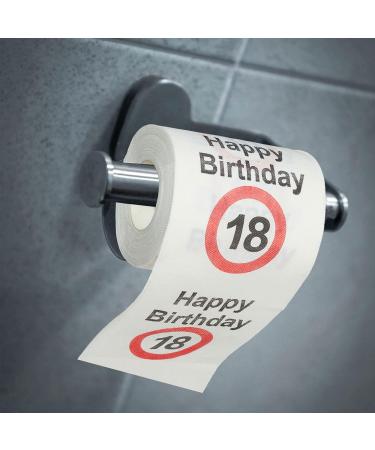 Toilet Paper 4-Pack - Happy Birthday 18 | 2-Layer 24m 180gr/sqm | Festive Motif | International Shipping - Buy Online on GoSupps.com