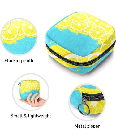 Anna Cowper Lemon Sanitary Napkin Storage Bag | Feminine Menstrual Cup Pouch | Nursing Pad Holder | Tampon Bags | Portable Period Bag for Women Teen Girls - Multi-colored - Buy Online on GoSupps.com