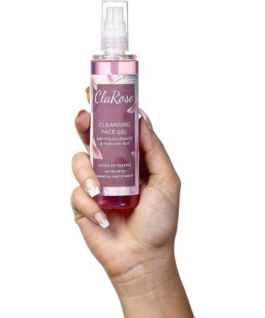 ClaRose Deep Cleansing Face Gel with Natural Oil and Hyaluronic Acid 150 ml Rose - Buy Online on GoSupps.com