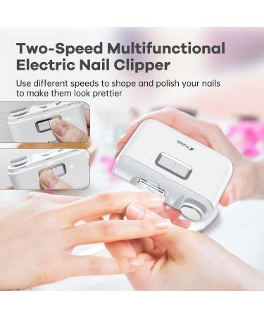 Buy Rechargeable Electrical Nail Clipper 2-in-1 with LED Light - Ideal for Babies Seniors & Adults - Fast International Shipping - Buy Online on GoSupps.com