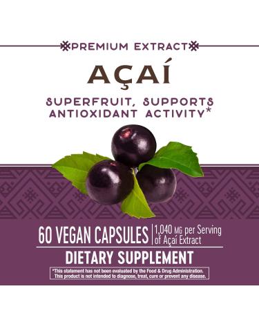 Nature's Way Acai Capsules - 60 Vcaps for Antioxidant Support | Shop Now - Buy Online on GoSupps.com