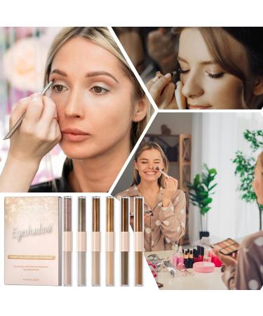Liquid Eyeshadow Set 6Piece Doublesided Waterproof Eye Beauty Cosmetics Liquid Eyeshadow For Women Teens Beginners Daily Travel Dating Party Work Wedding - Buy Online on GoSupps.com