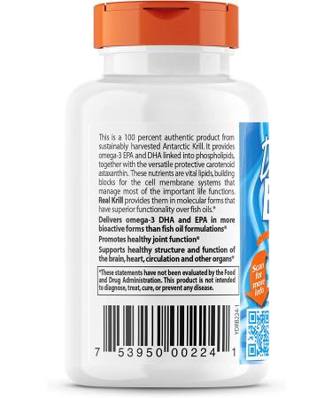 Doctor's Best Real Krill Oil 350 mg - 60 Softgel Capsules for Omega-3 Support - Buy Online on GoSupps.com