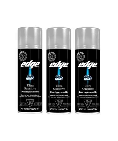 Edge Shave Gel, Fragrance Free, Ultra Sensitive 7 oz (Pack of 3)