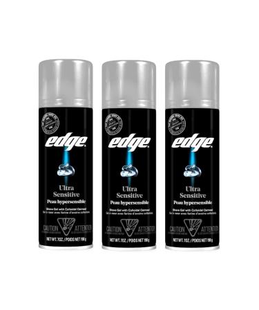Ultra Sensitive Shave Gel Men Shave Gel by Edge, 7 Ounce ( Pack Of 3 )