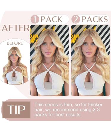 Buy SEGO Clip-In Real Hair Extensions | 100% Remy Human Hair Honey Blond #18P613 (35cm) - 45g - International Shipping Available - Buy Online on GoSupps.com