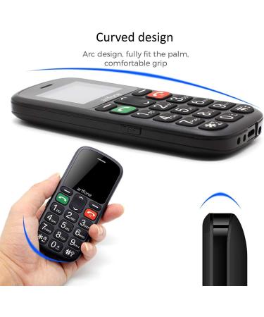 Artfone CS181 Senior Cell Phone - Large Button Dual SIM Mobile with Emergency Button | Contract-Free GSM Phone for Seniors | Includes Black Charger - Buy Online on GoSupps.com