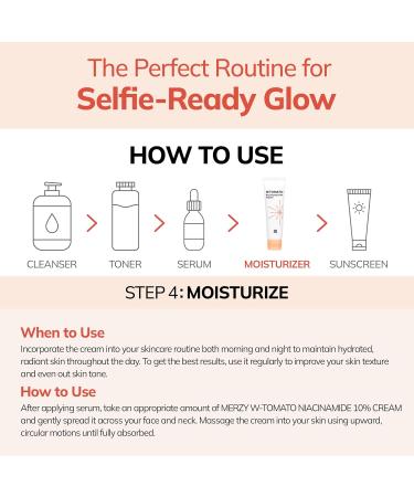 MERZY W-Tomato Niacinamide 10% Cream - Hydrating & Brightening Skincare 2.02fl.oz/60ml - International Shipping Available - Buy Online on GoSupps.com