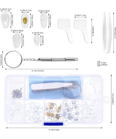 Jsrqt Nose Pads Glasses Repair Set - 25 Pairs Soft Silicone Nose Pads with Screws Tweezers & Cleaning Tools for Ultimate Comfort & Protection - Buy Online on GoSupps.com