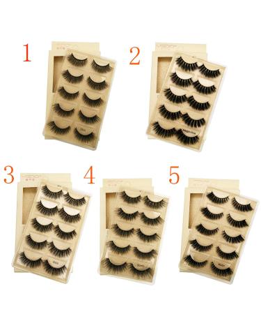 SUQ 3D False Eyelashes Set - 5 Pairs Reusable Handmade Waterproof | No Adhesive Required - Buy Online on GoSupps.com