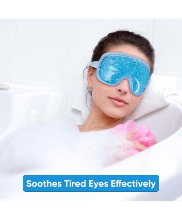 ASAB Cooling Eye Mask Gel Eye Mask with Soft Plush Double Sided Eye Mask for Puffy Eyes Reduces Headache Migraine Sinus Pain Reusable Cold Compress Eye Mask for Hot Cold Use Ice Eye Mask for Dry Eyes - Buy Online on GoSupps.com